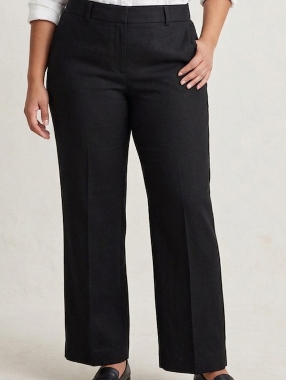 Ann Taylor Black Straight-Leg Trousers #224